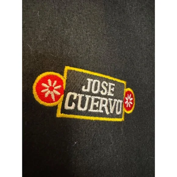 Vintage Logo Visions Jose Cuervo Varsity Jacket Mens L Wool Leather Black Multic - Picture 4 of 5